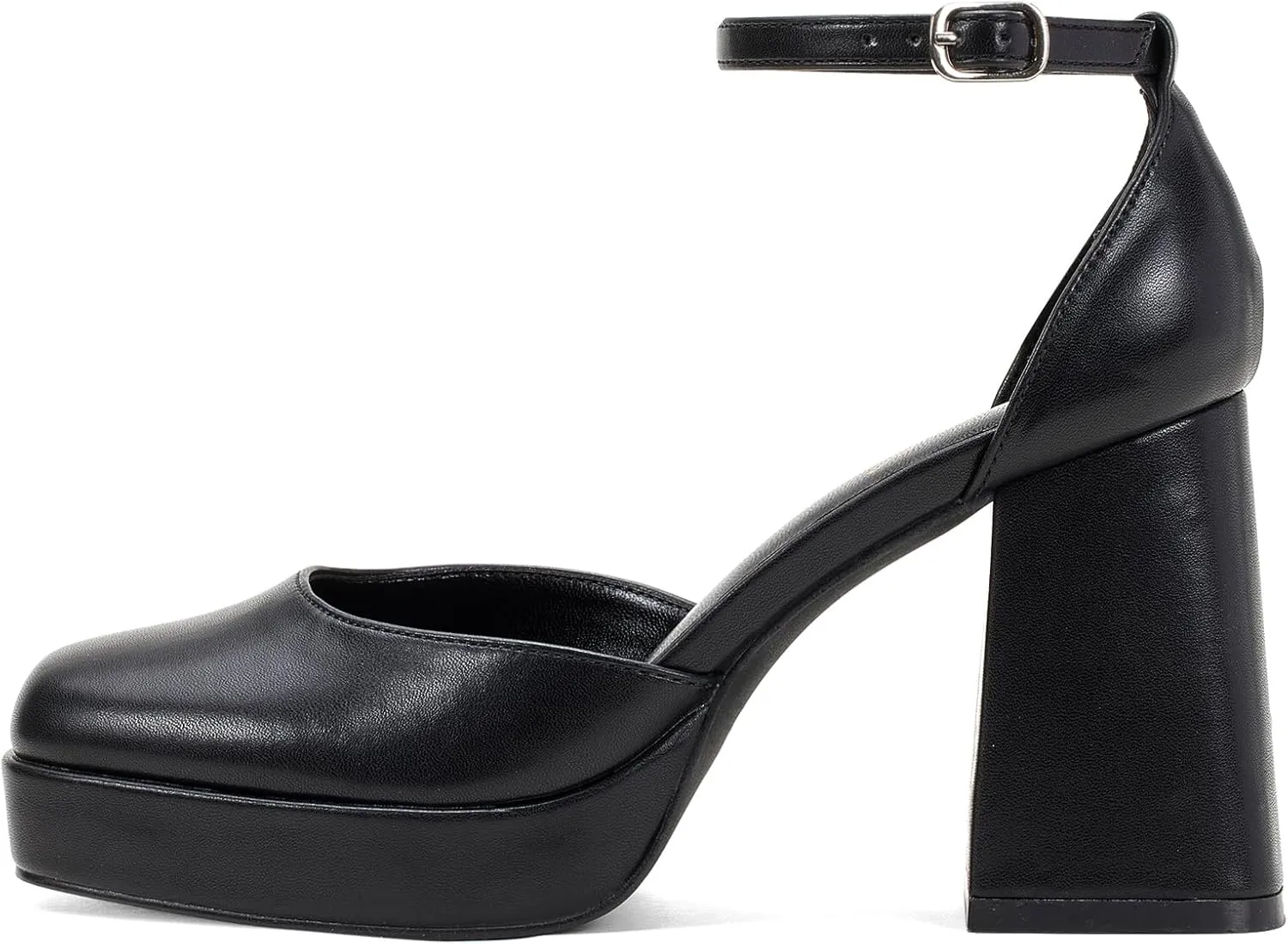 GENSHUO Women's-Platform-Chunky-Pumps Heels