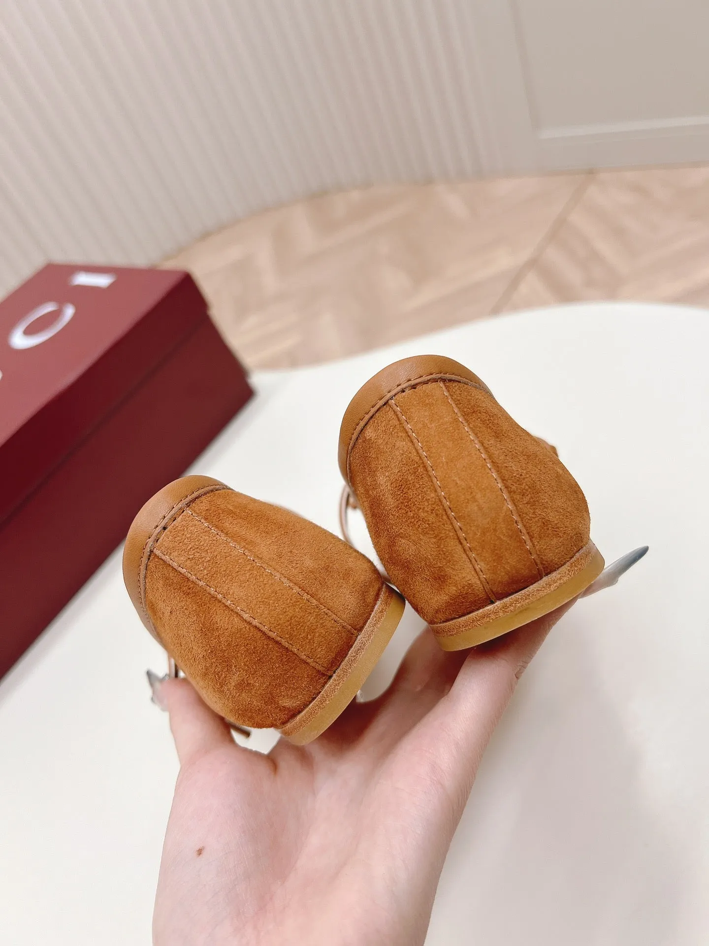 GG BALLET FLAT CARAMEL SUEDE