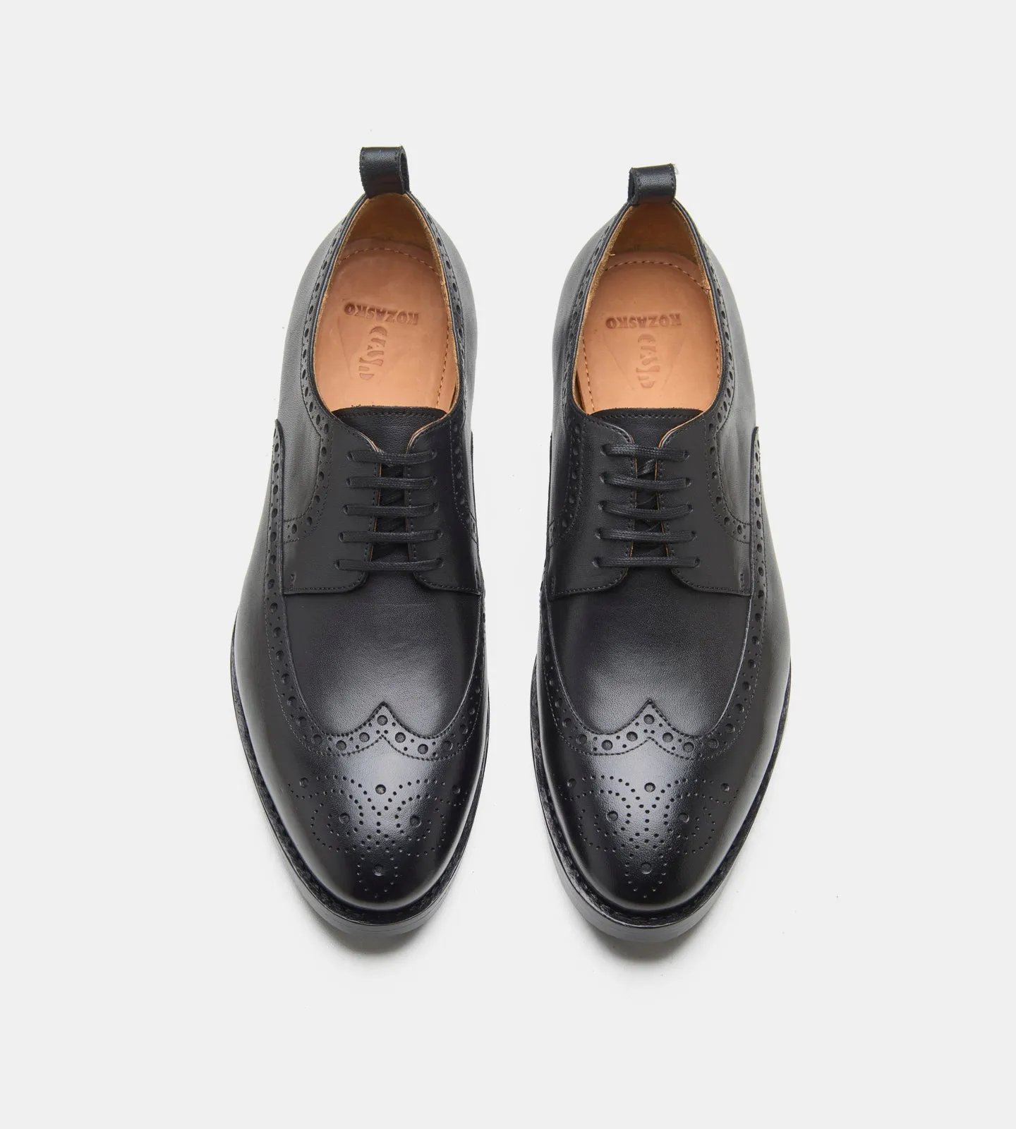 Goodyear Welted Black Wingtip Derby