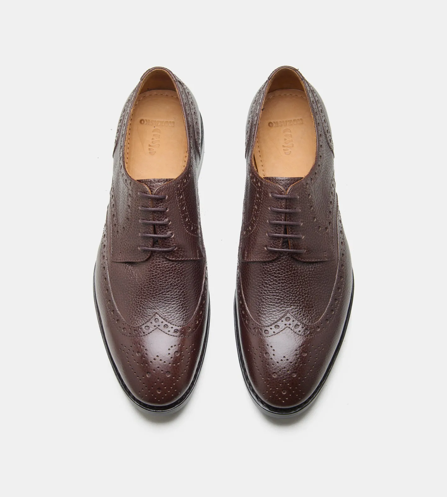Goodyear Welted Brown Wax Milled Wingtip Derby
