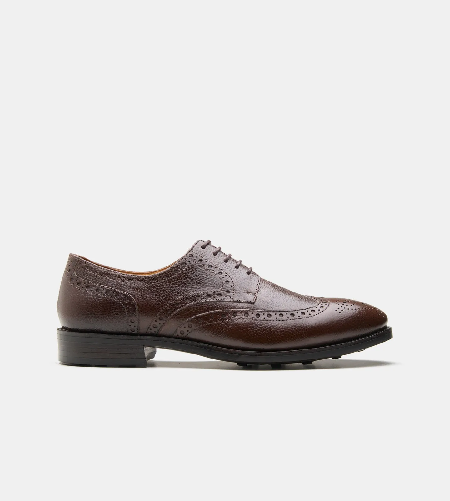 Goodyear Welted Brown Wax Milled Wingtip Derby