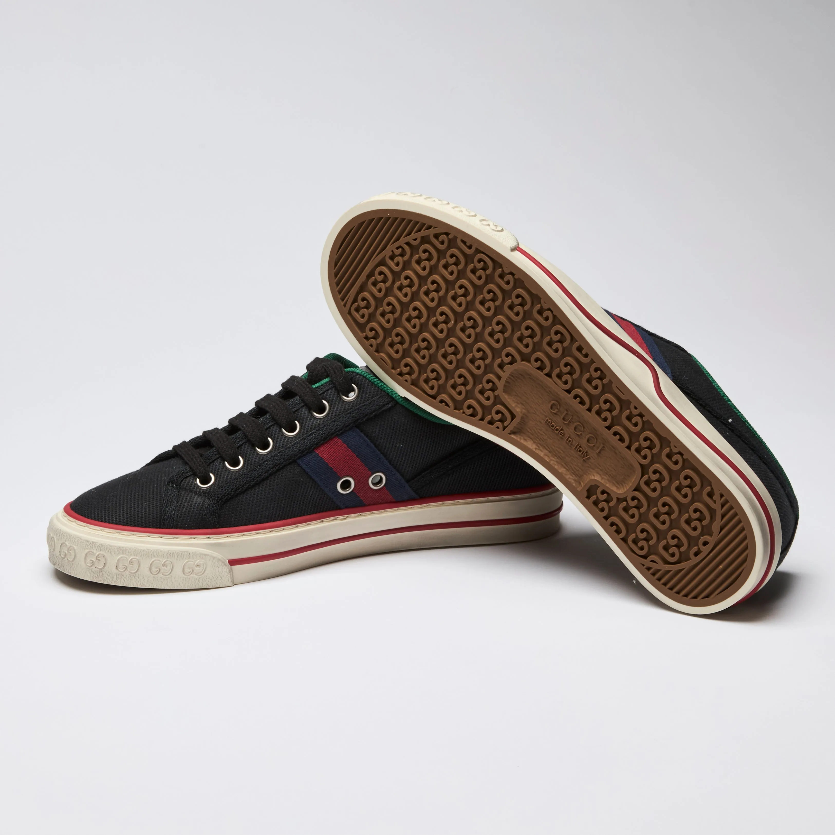 Gucci Low-Top Canvas Tennis Sneakers Size 37.5