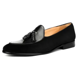 Handmade Cow Leather Suede Loafer Shoes for Men