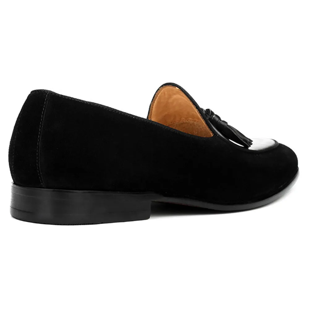 Handmade Cow Leather Suede Loafer Shoes for Men