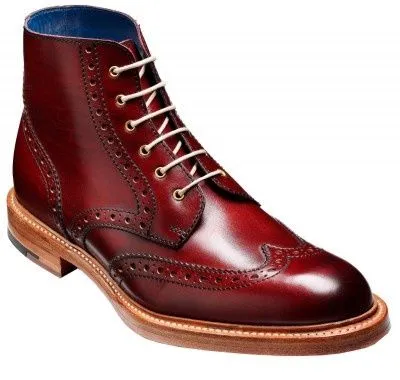 Handmade Wingtip Brogue Derby Leather Ankle Boots