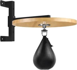 Hardwood Speed Bag Platform kit with Adjustable Mount and Swivels for Boxing Training, Workout
