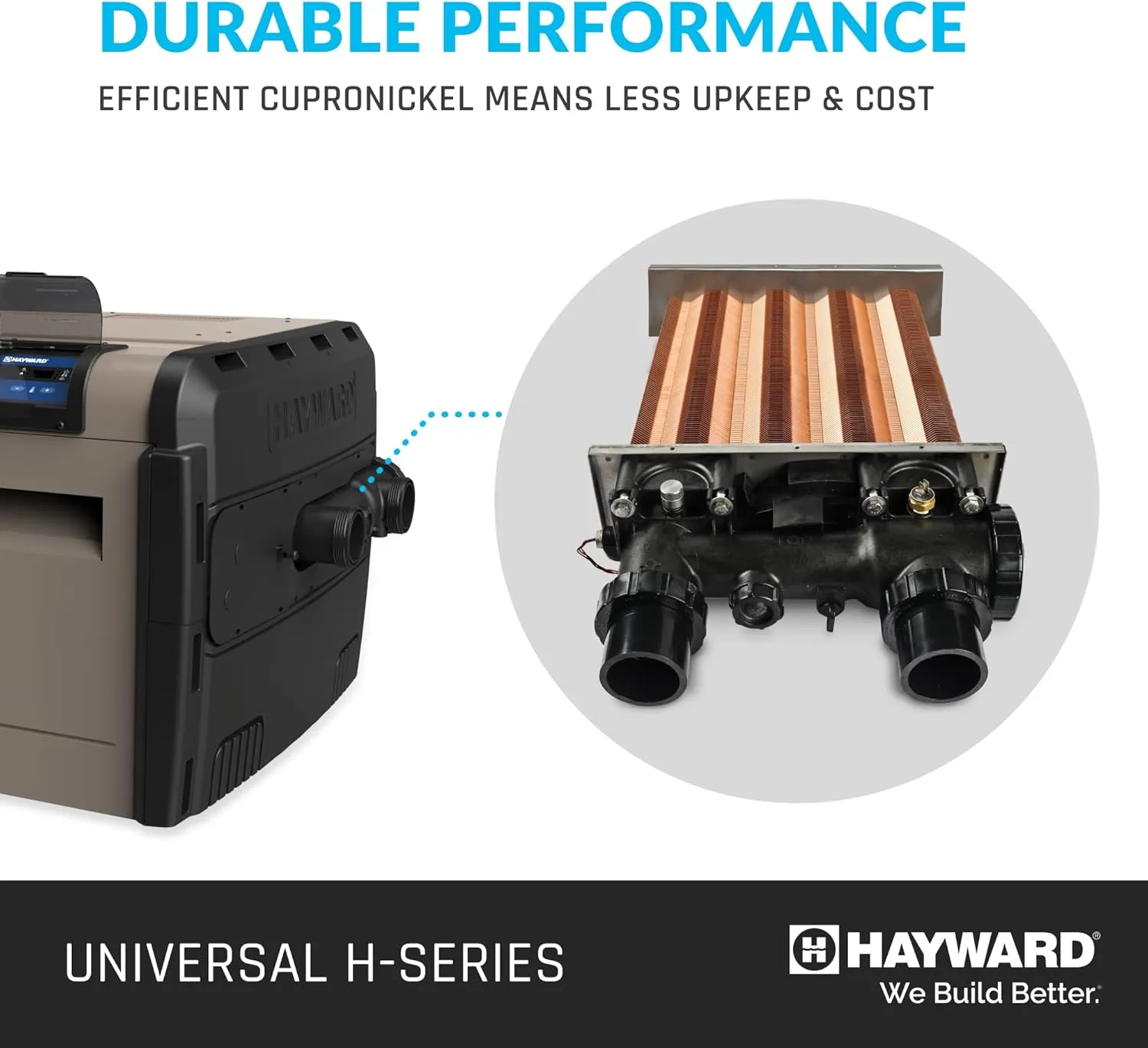 Hayward W3H400FDP Universal H-Series 400,000 BTU Propane Pool and Spa Heater for In-Ground Pools and Spas