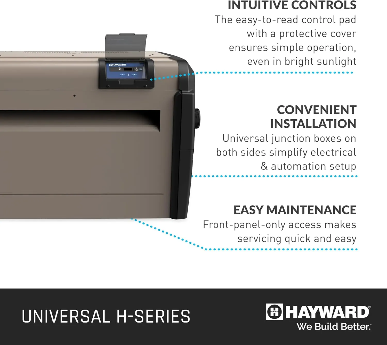Hayward W3H400FDP Universal H-Series 400,000 BTU Propane Pool and Spa Heater for In-Ground Pools and Spas