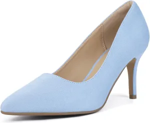 IDIFU IN3 High Heels Pumps Closed Toe Heels Women's Pumps Stiletto Pointed Toe Dress Shoes Wedding Prom Bridal Work Office Bride Bridesmaid Guest Trendy Dressy Fashion Comfortable Classic Pumps Shoes