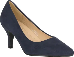 ILLUDE Classic Pointed Toe Pumps – Comfortable Low Stiletto Heel Pump Shoes – Cherry