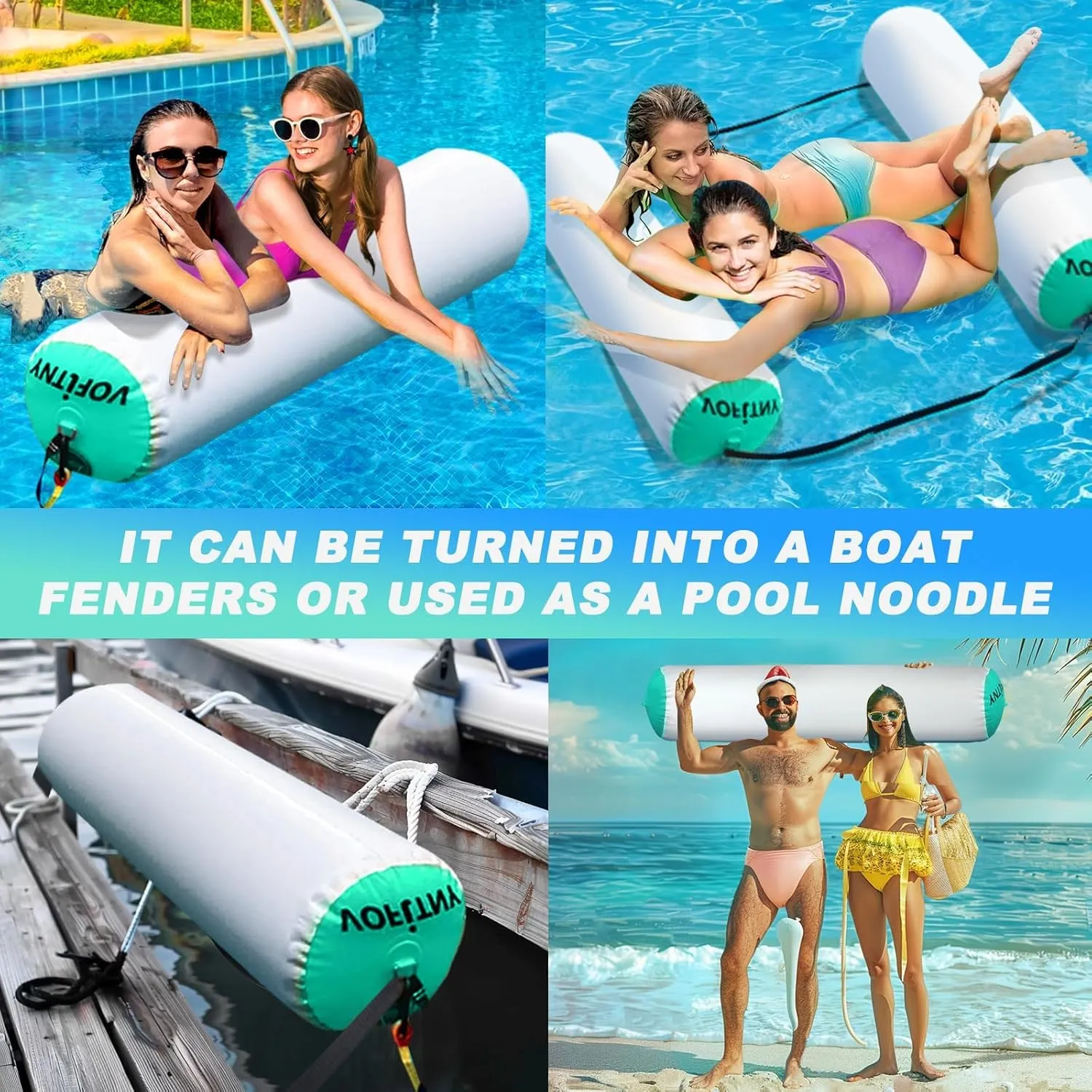 Inflatable Floating Dock Series Lake Floats Pool Noodles Backrest to VOFITNY Docks