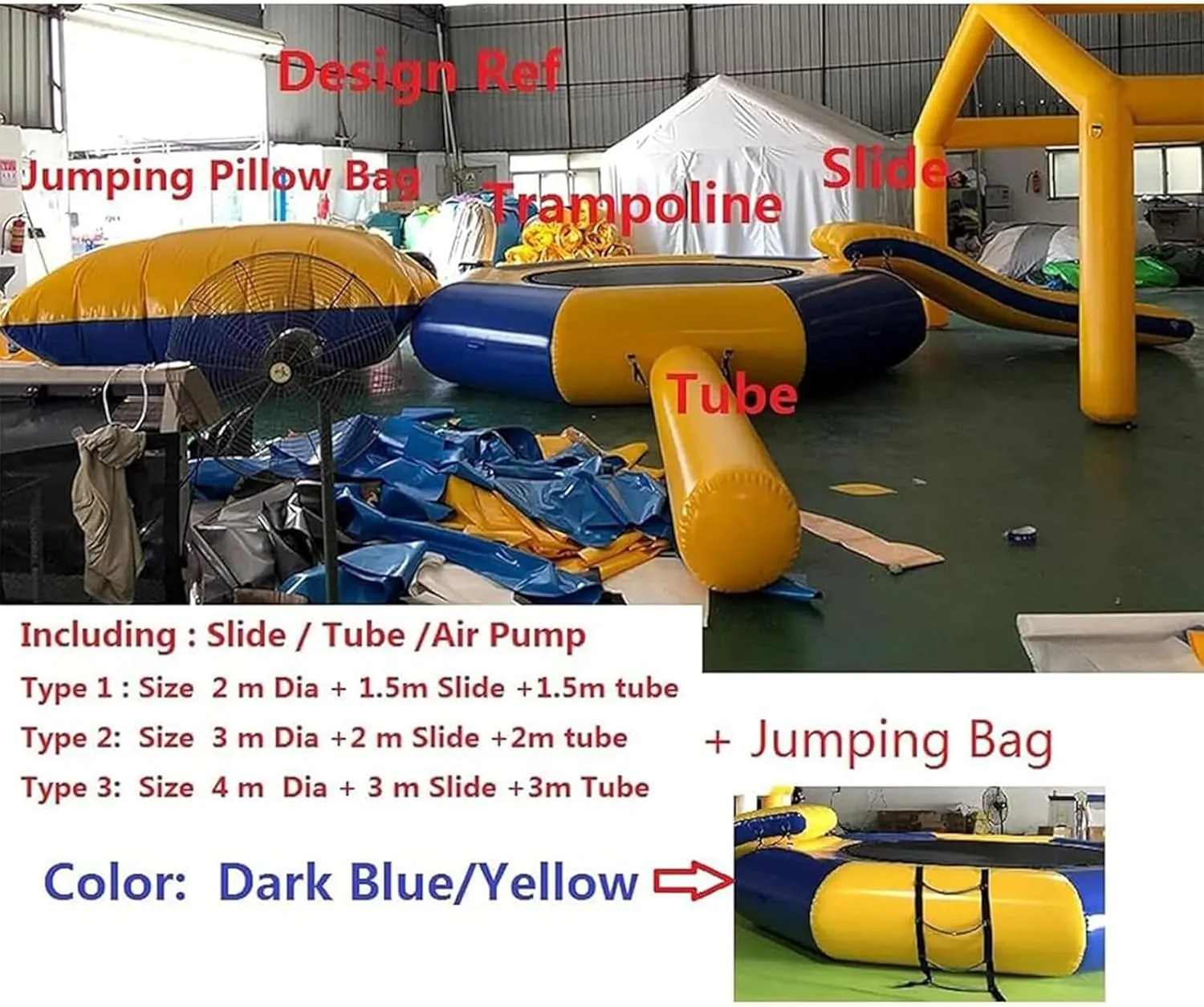 Inflatable Water Trampoline, Lake Trampoline, Water Bouncing Inflatable Diving Trampoline Bouncing Swimming Platform Sports, Trampoline Water Amusement Park