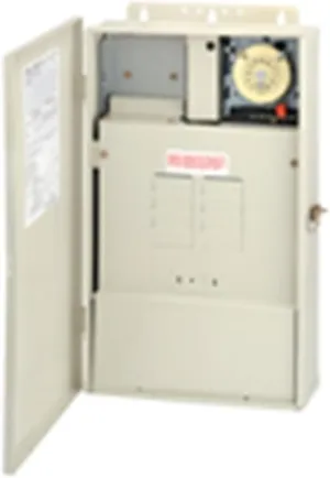 Intermatic T40003RT3 Pool Panel with 300 W Transformer and T103M Mechanism - 8 Breaker Spaces, Easy to Wire - Heavy-Duty Type 3R Metal Indoor/Outdoor Power and Load Center
