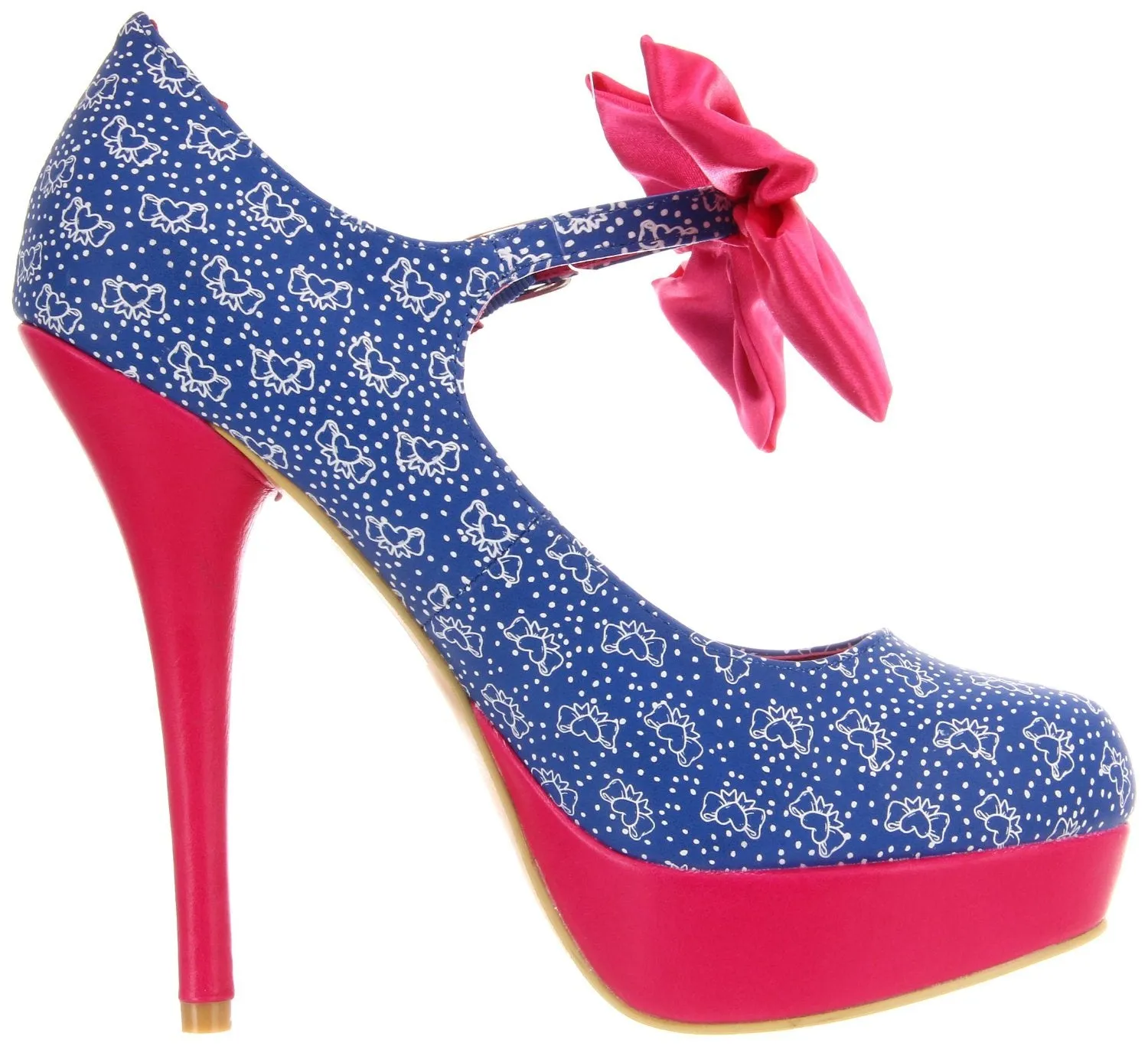 Iron Fist Women's Bow Me Platform Pump,Blue,9 M US