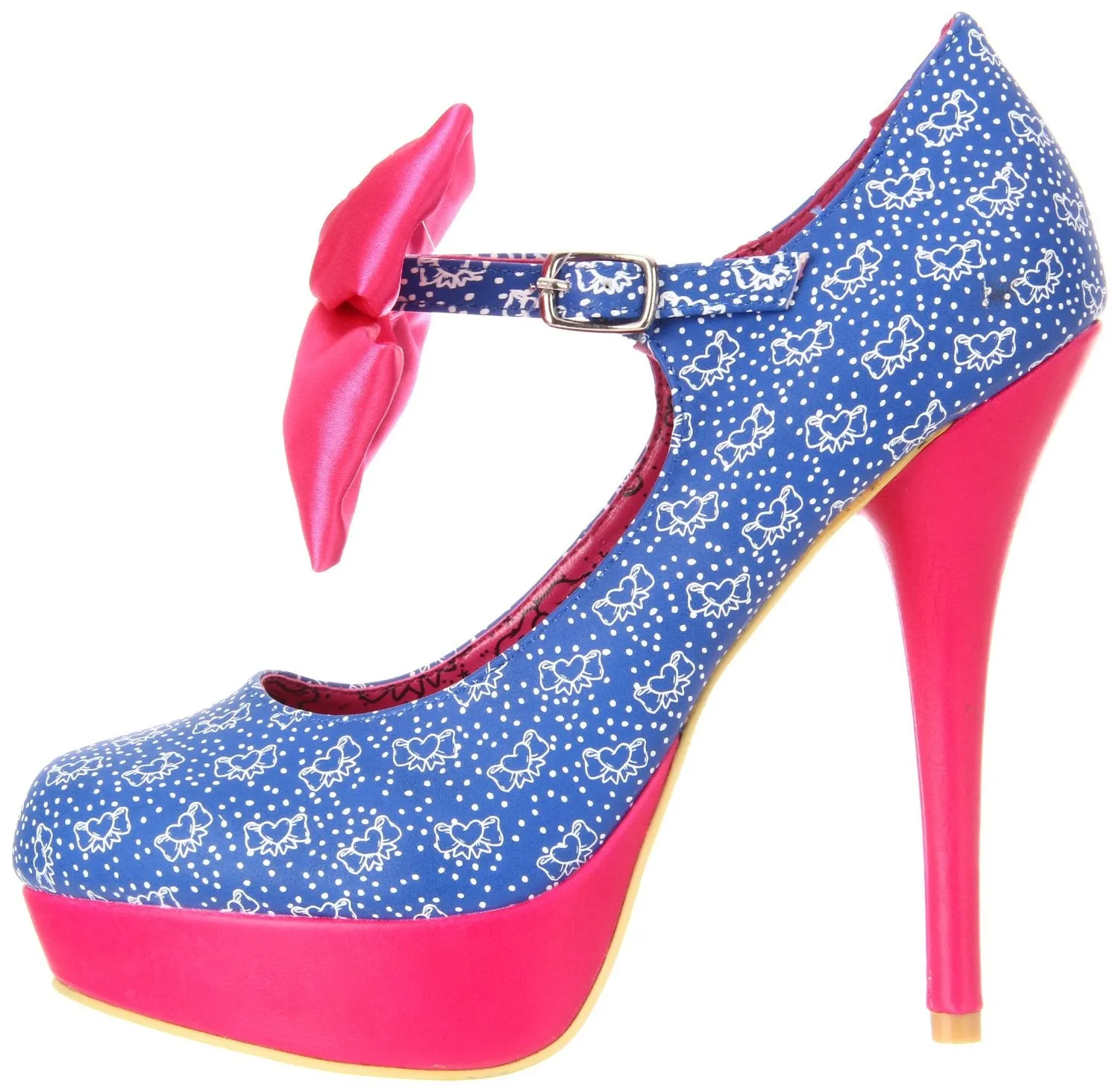 Iron Fist Women's Bow Me Platform Pump,Blue,9 M US