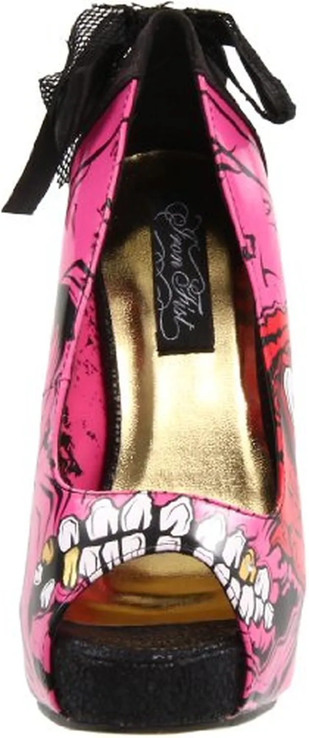Iron Fist Women's Gold Digger Zombie Platform Pump
