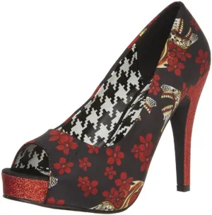 Iron Fist Women's Slow Dance Platform Pump,Black-Red,6 M US