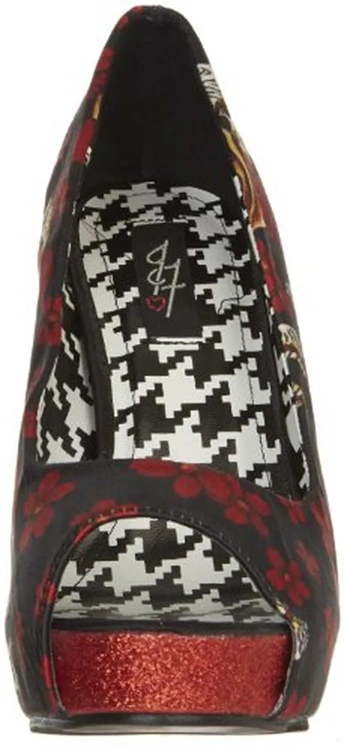 Iron Fist Women's Slow Dance Platform Pump,Black-Red,6 M US