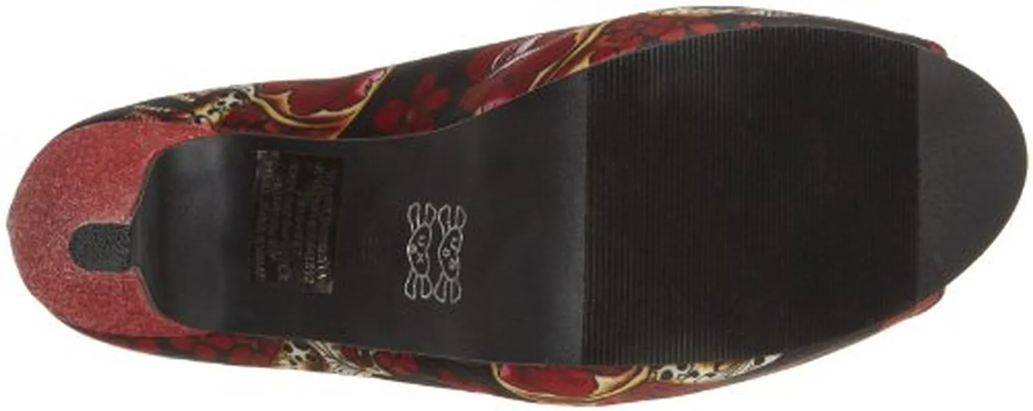 Iron Fist Women's Slow Dance Platform Pump,Black-Red,6 M US