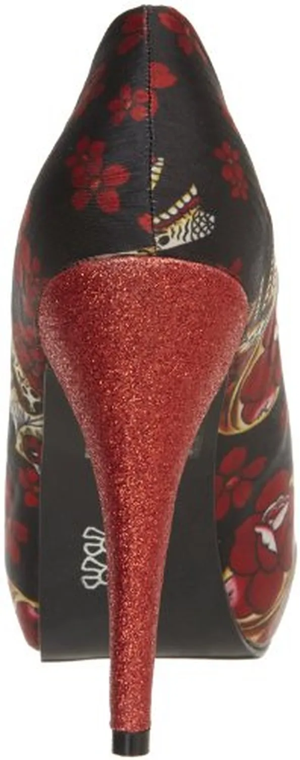Iron Fist Women's Slow Dance Platform Pump,Black-Red,6 M US