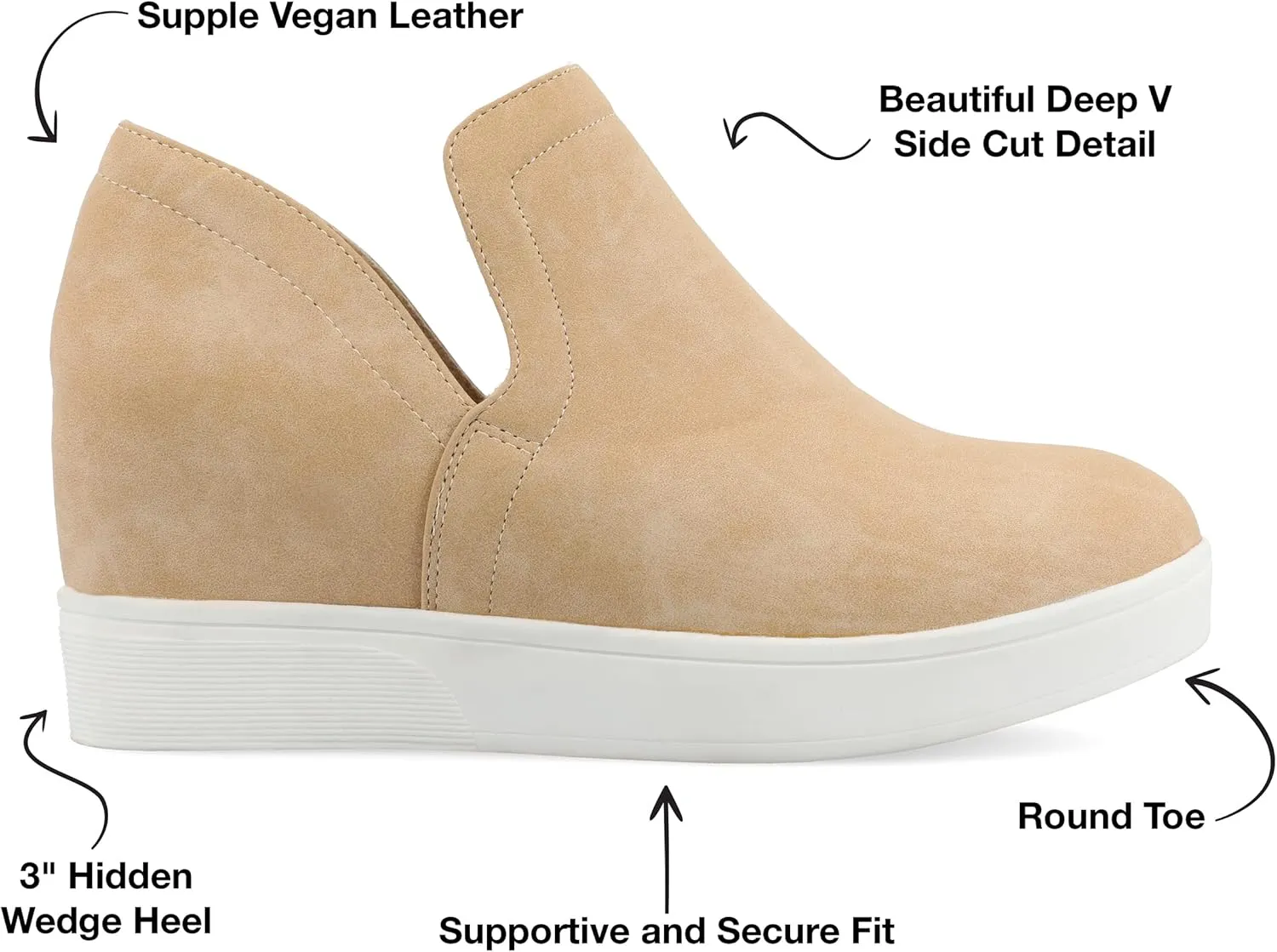 Journee Women's Cardi Sneaker Wedge