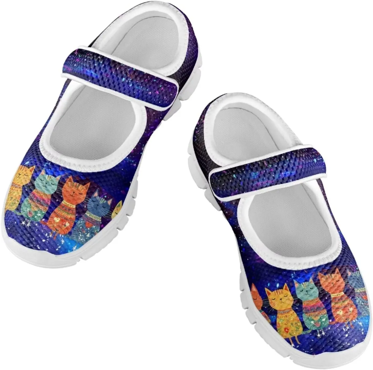 JoyLamoria Little Girls Mary Jane Shoes Cute Cat Dress Shoes for Toddler Girls Ballet Flats Party School Uniform Shoes