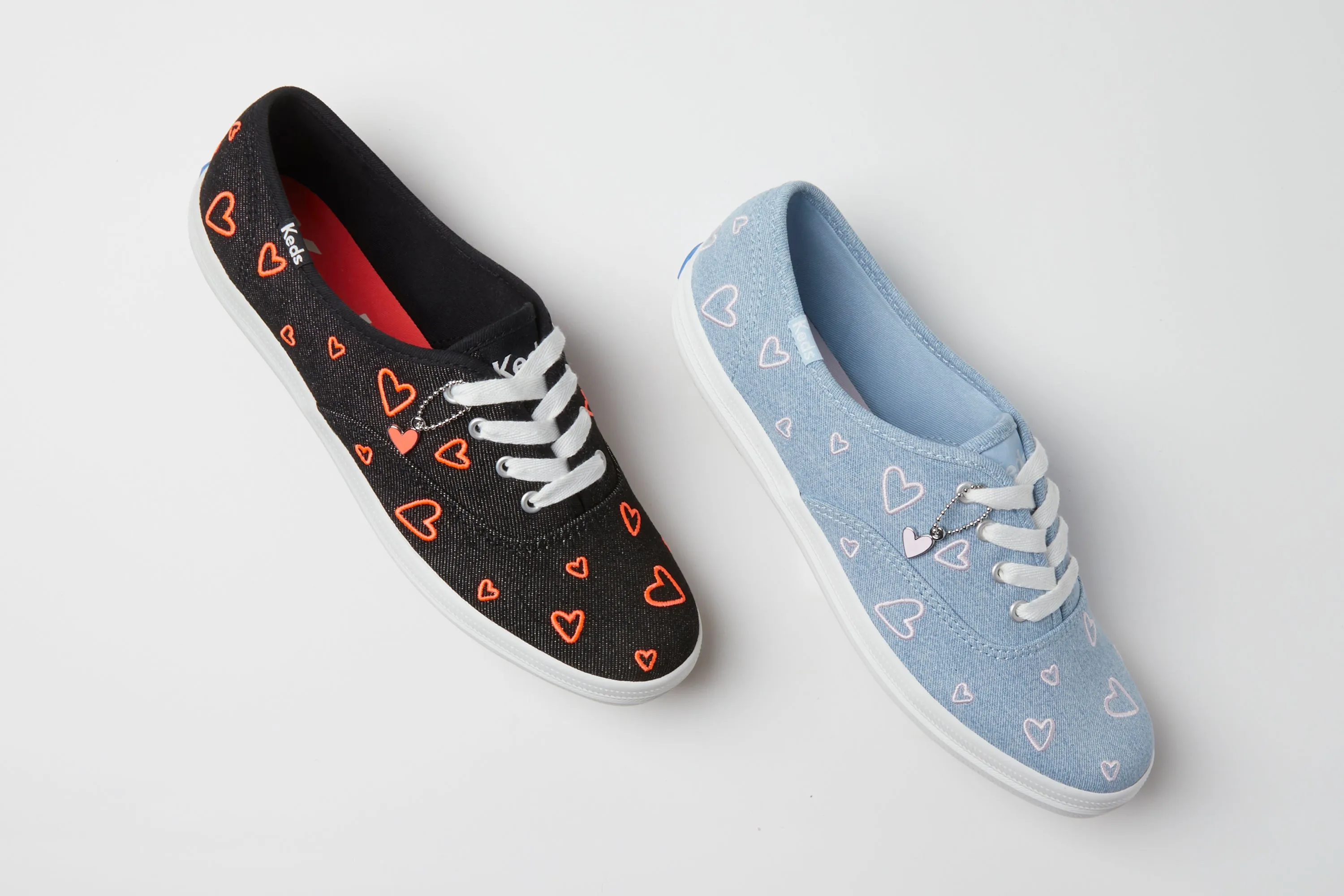 Keds Champion Denim Heart Light Blue