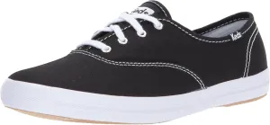 Keds Women's Champion Original Canvas Sneaker, Black White, Size 7 Medium