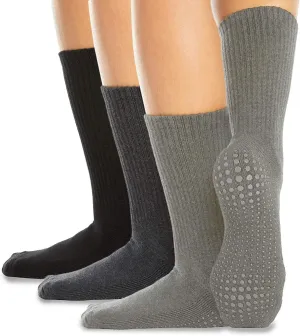 LA ACTIVE Non Slip Yoga Grip Socks - Barre Ballet Pilates Athletic Socks for Men and Women