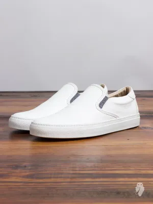 Leather Slip-On Sneaker in White
