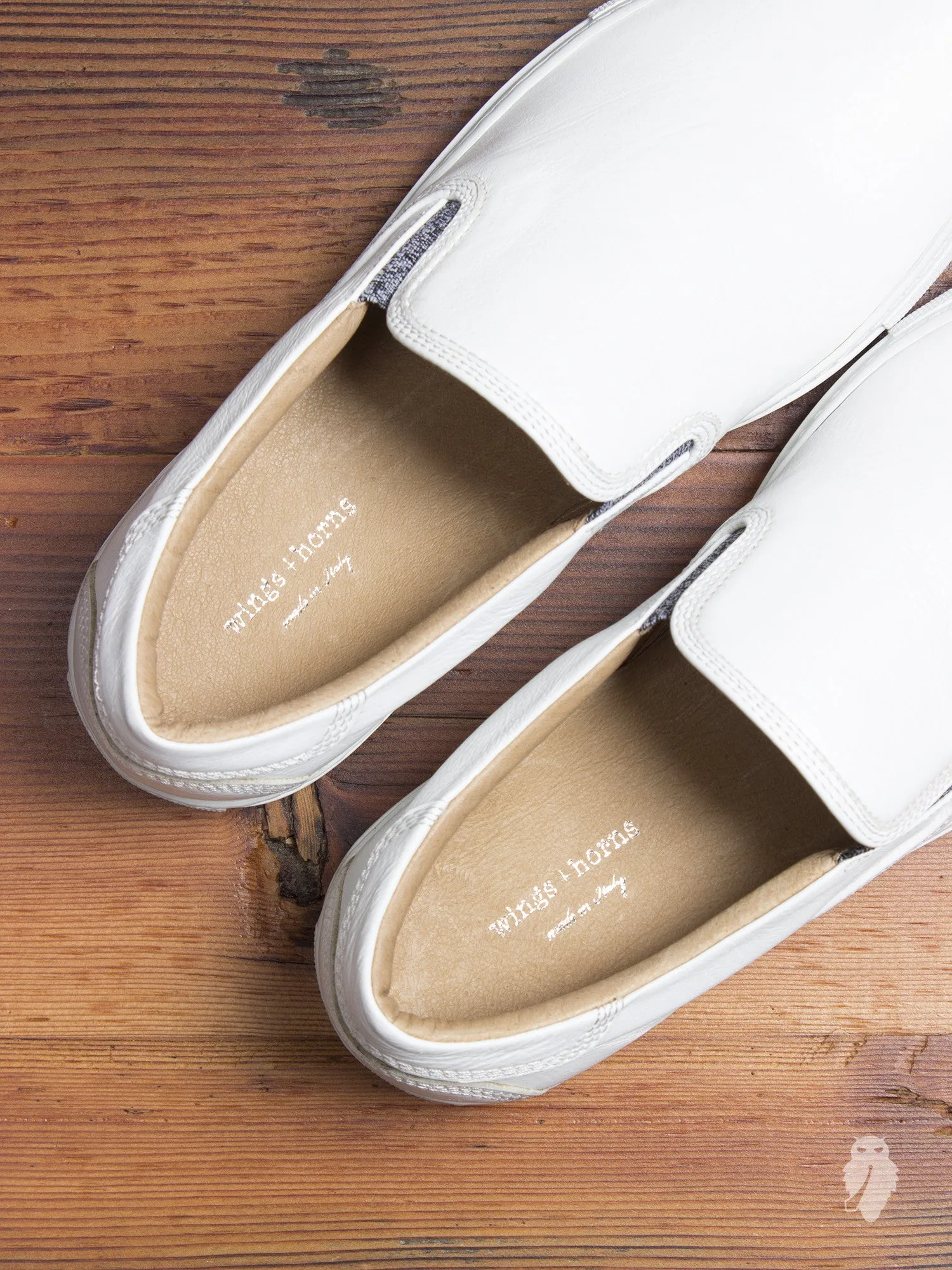 Leather Slip-On Sneaker in White