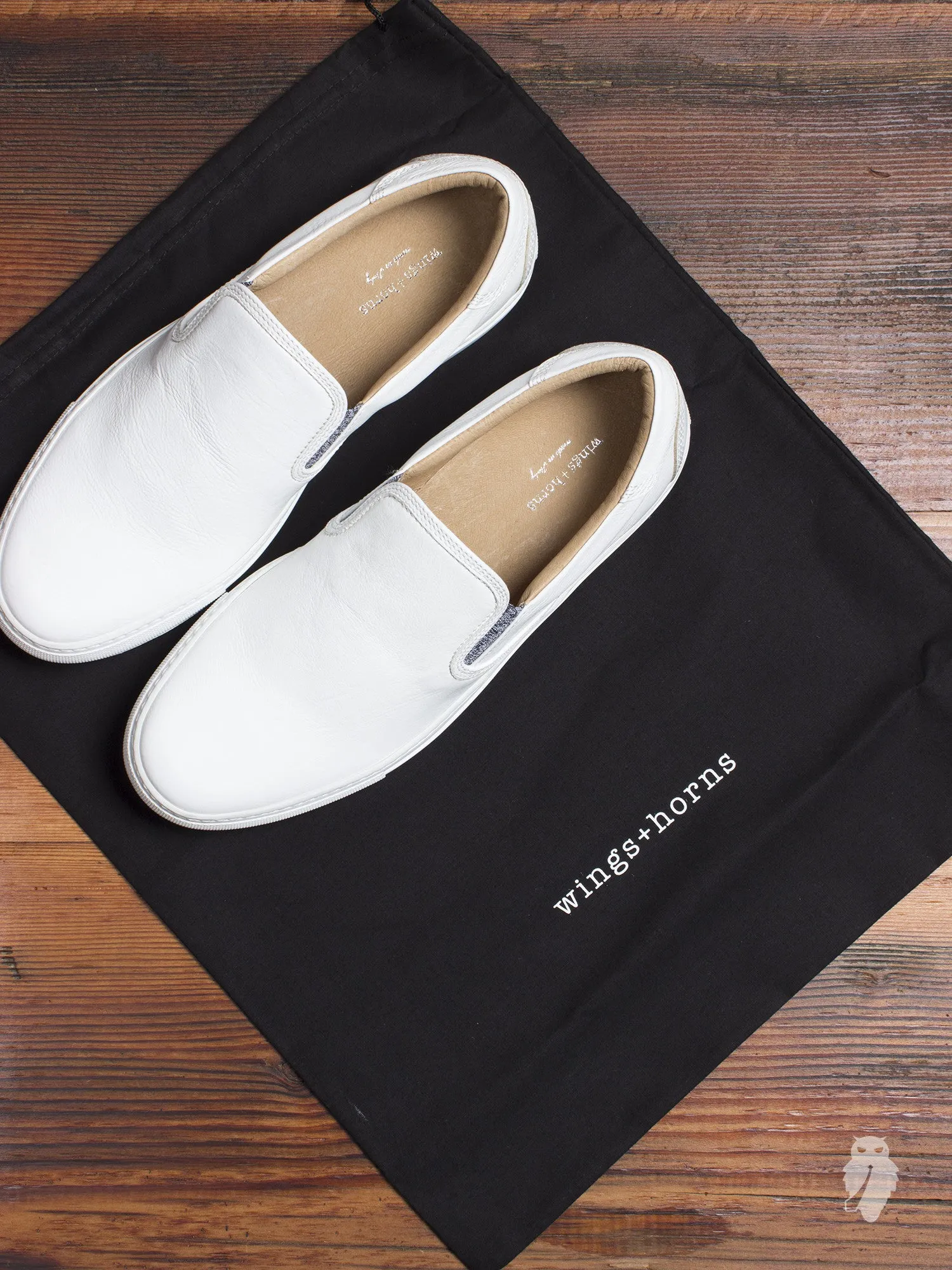 Leather Slip-On Sneaker in White