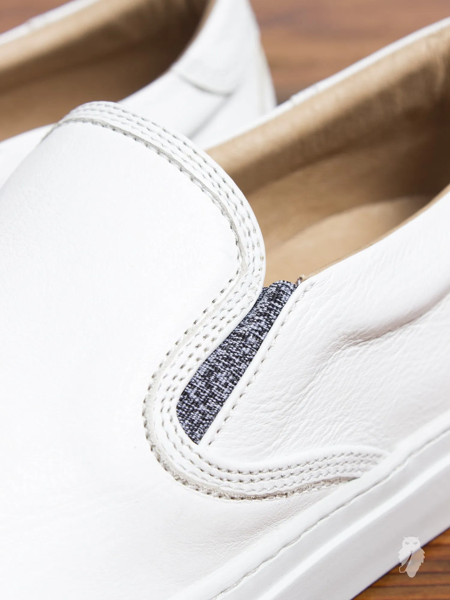 Leather Slip-On Sneaker in White