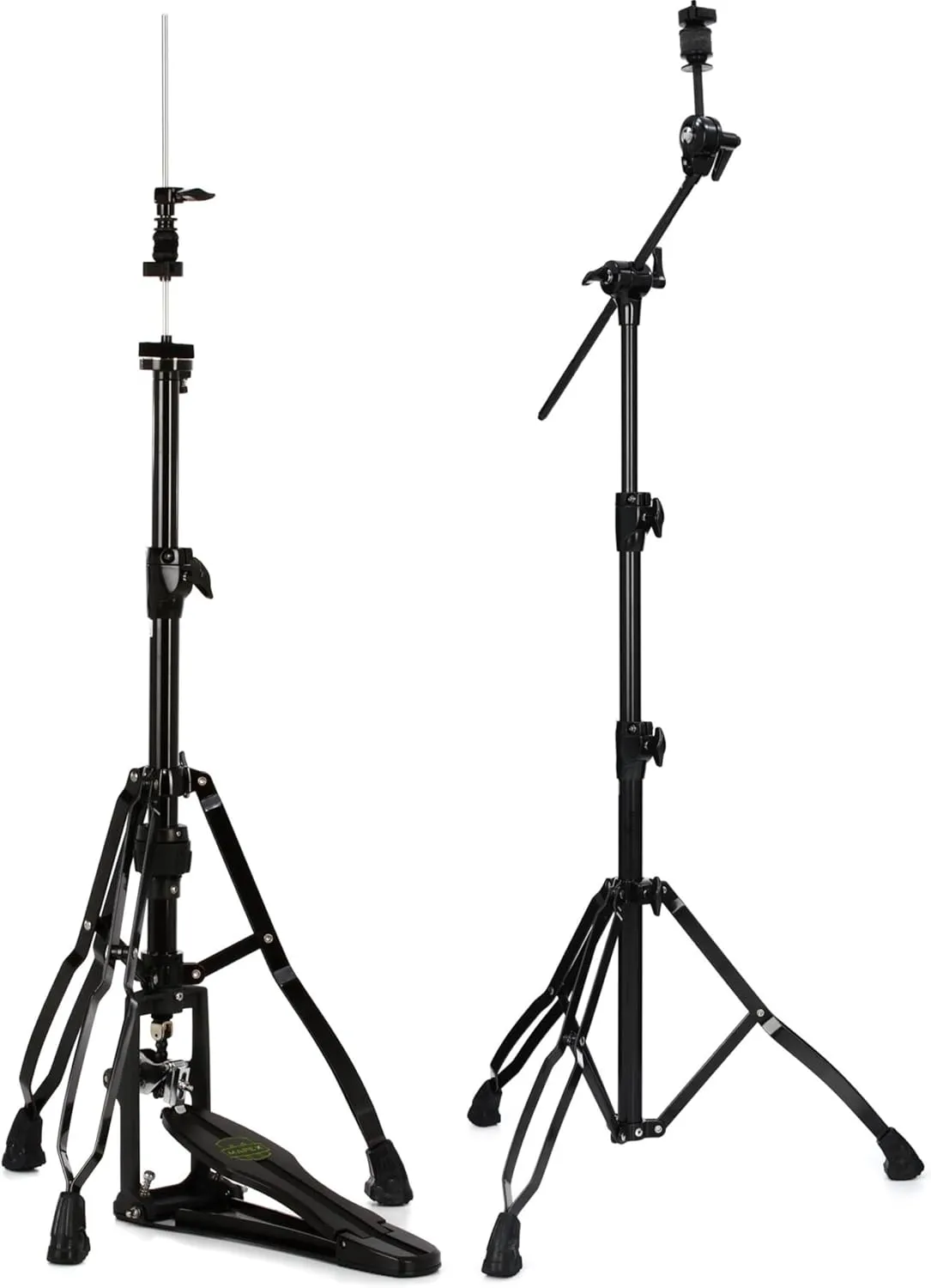 Mapex B800EB Armory Series 3-tier Boom Cymbal Stand and H800EB Double Braced 3-Leg Hi-Hat Stand - Black Plated
