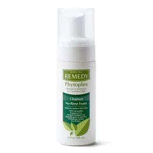 Medline Remedy Clinical No-Rinse Foam Cleanser, Unscented, 4 Fl Oz, For Skin and Hair, Adults, Children, Body Wash, Sulfate Free, Incontinence, Bedside Cleaning