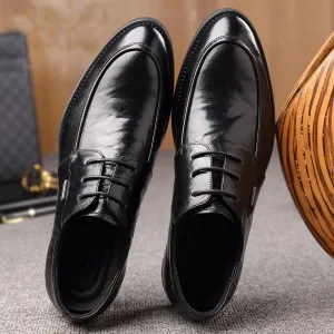 Men's Breathable Business Oxford Derby Men's Fashion Genuine Leather Wingtip Dress Oxford Shoes Comfort Luxury Soft