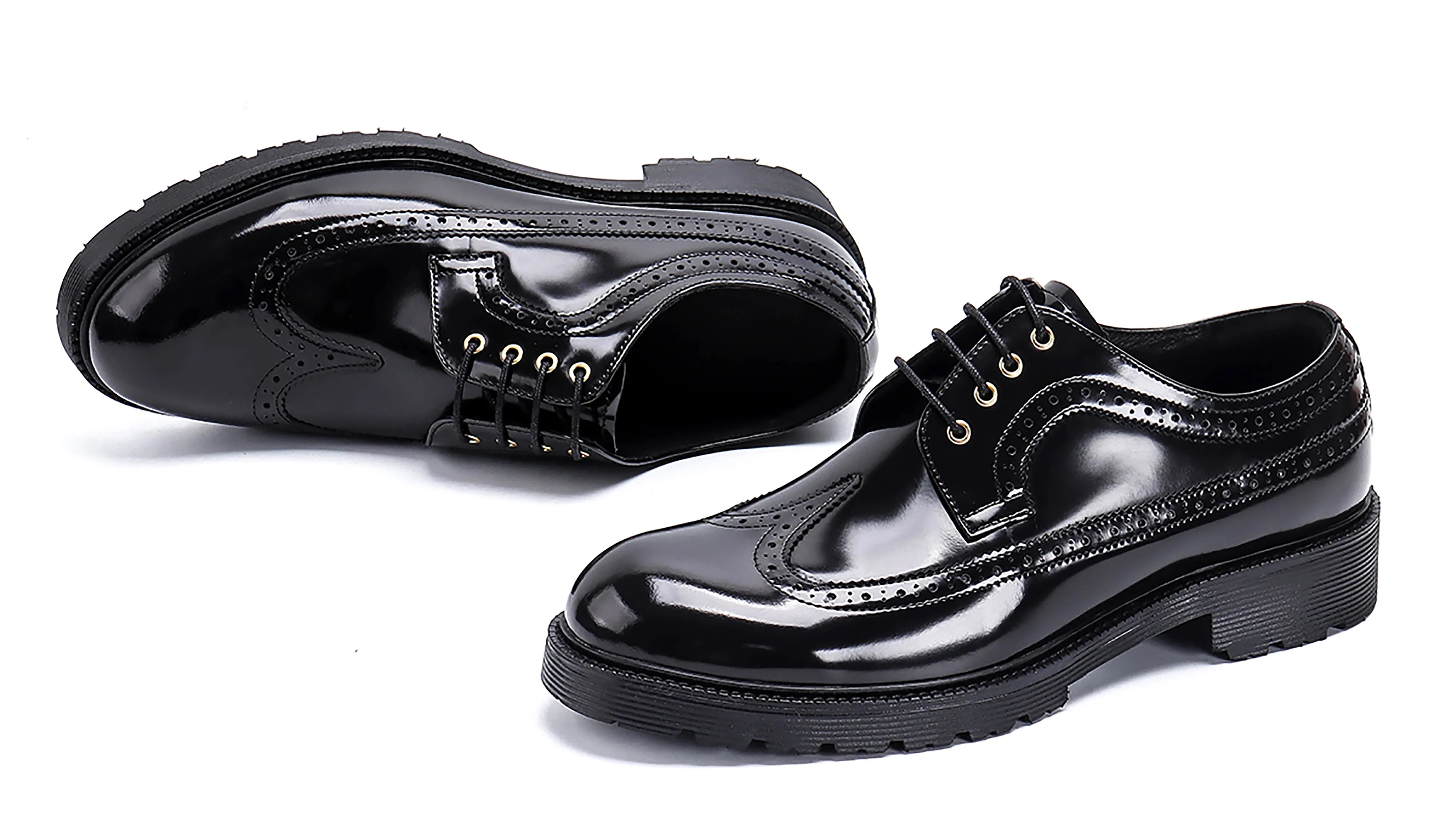 Men's Classic Dress Wingtip Brogues Derby