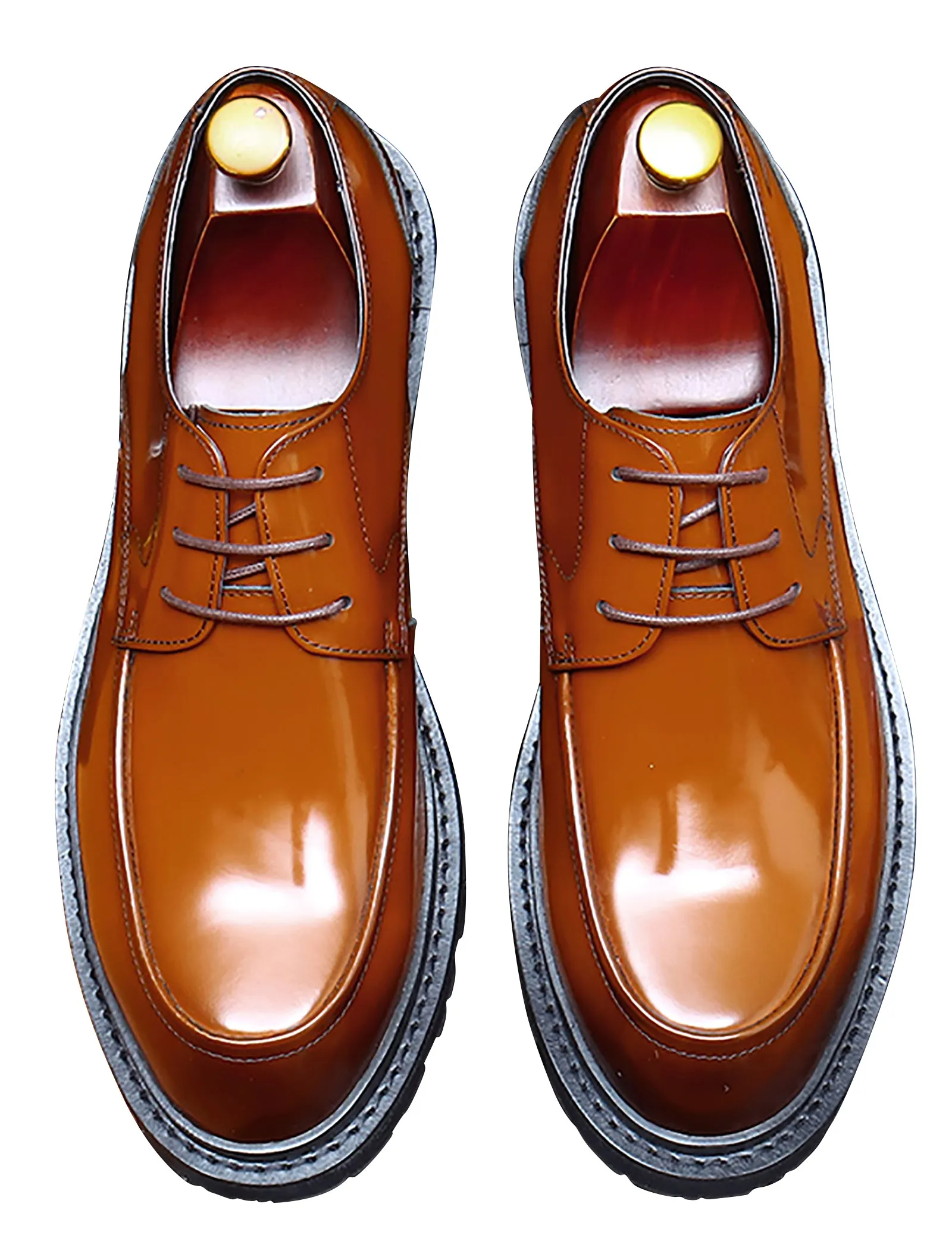 Men's Dress Formal Patent Leather Derby