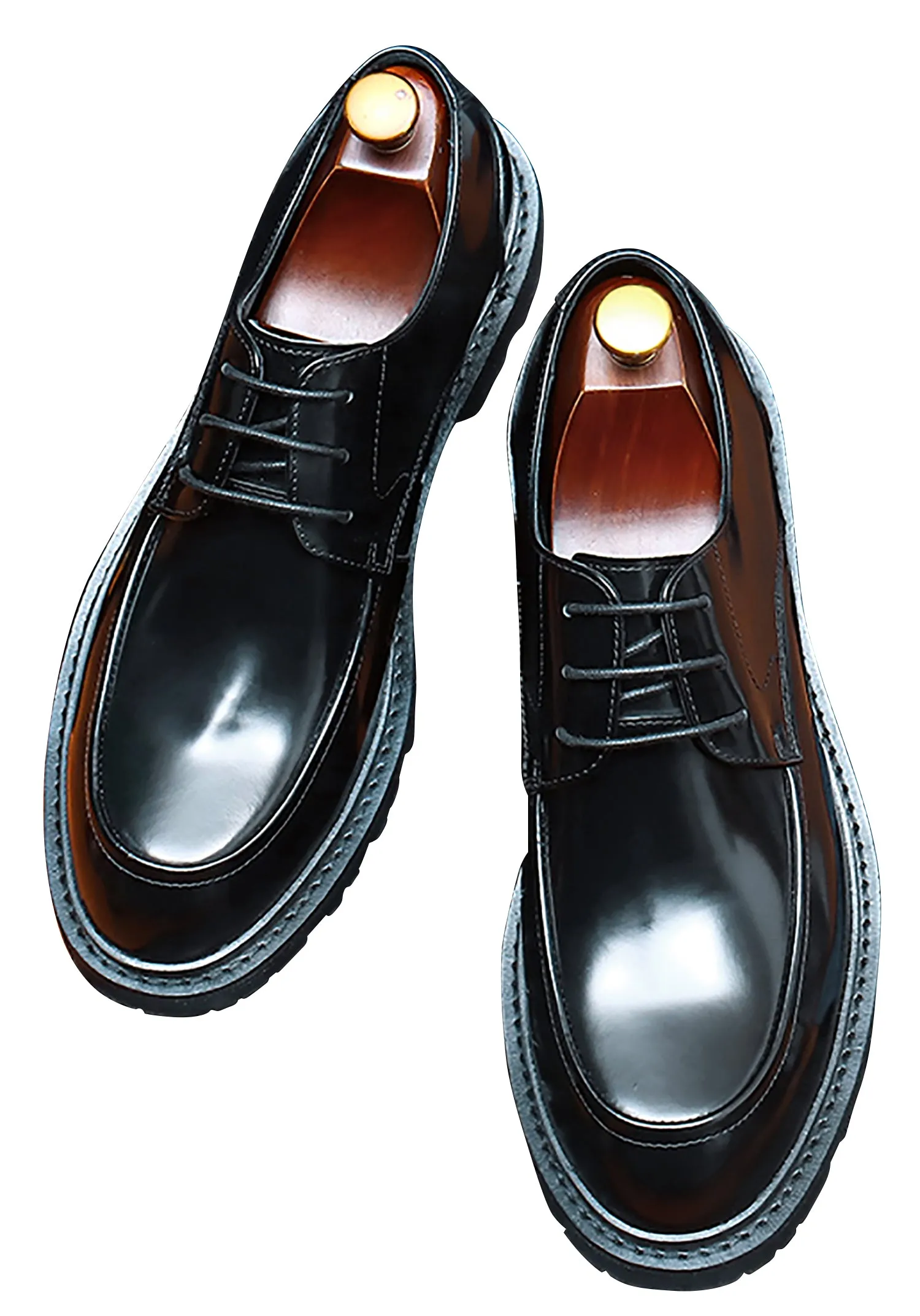 Men's Dress Formal Patent Leather Derby