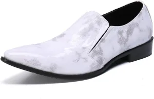 Men's Leather Shoes, Simple Casual Pointed Toe Men's Dress Shoes, Wedding Party Banquet Nightclub Stage Host Barber Uniform Office Work Shoes