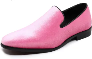 Men's Vintage Velvet Designer Classic Dress Tuxedo Loafers Slip On Shoes SM-03