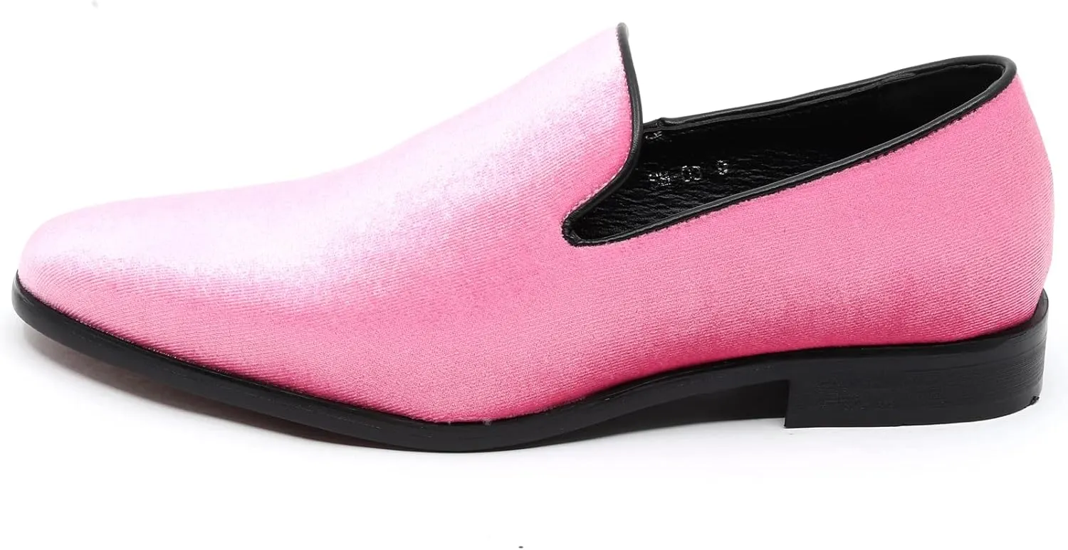 Men's Vintage Velvet Designer Classic Dress Tuxedo Loafers Slip On Shoes SM-03