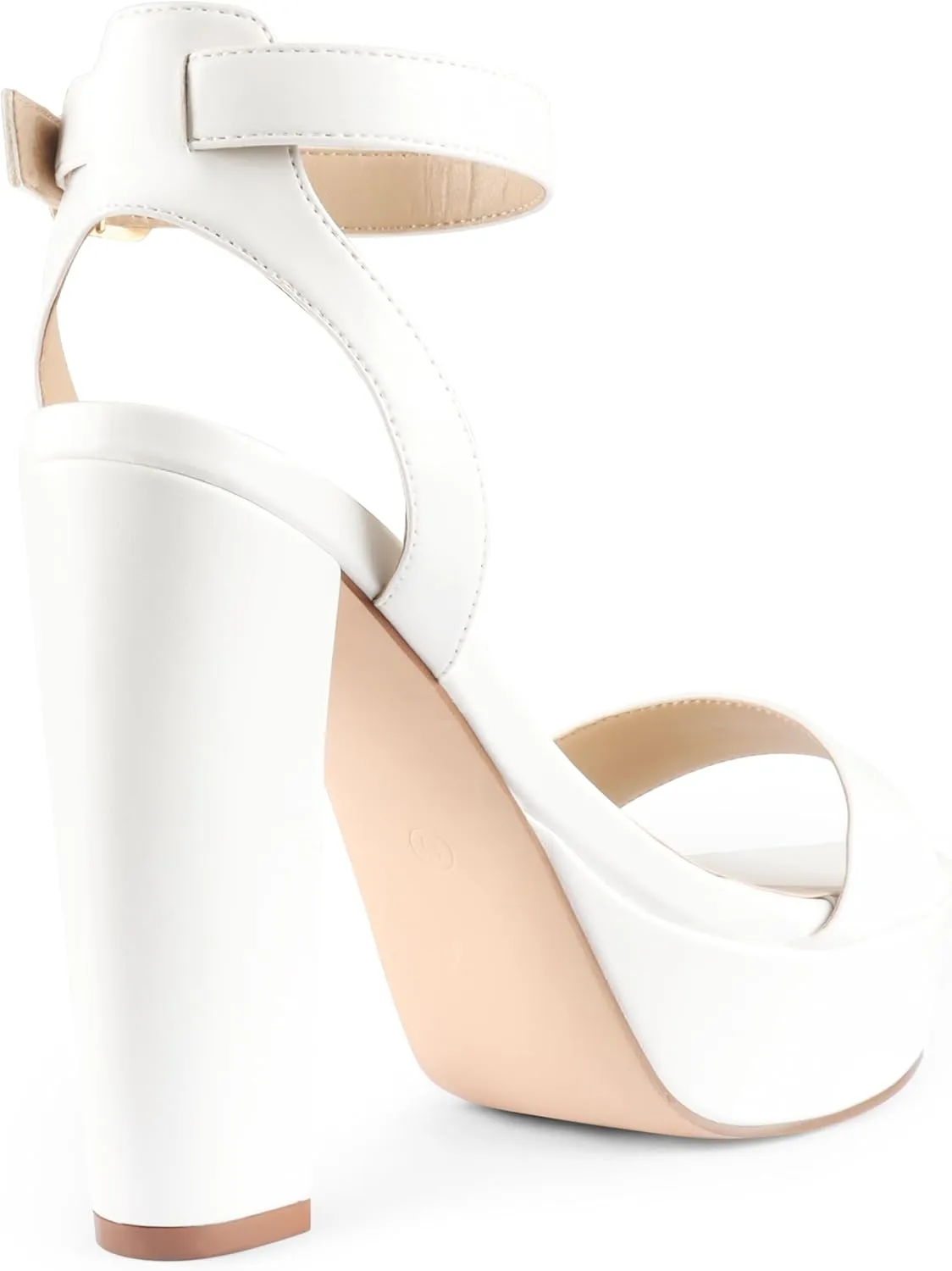 MERUMOTE Women's Fashion Platform Sandals Block Heels Wedding Summer Dress Shoes