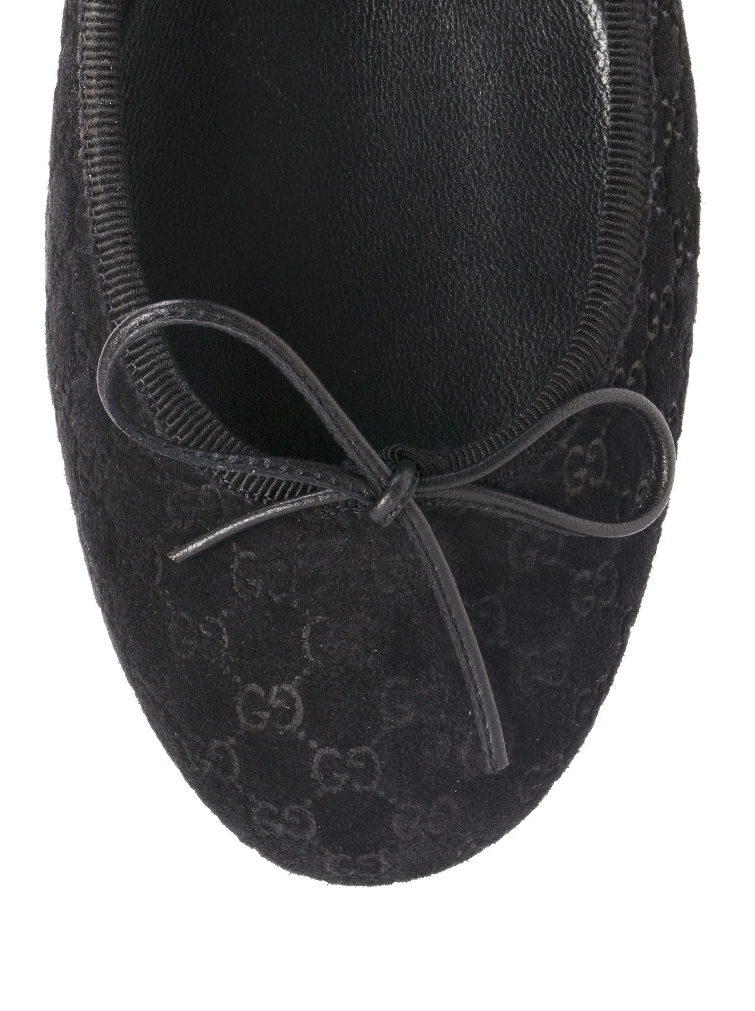 Microguccissima Suede Ballet Flat - Black
