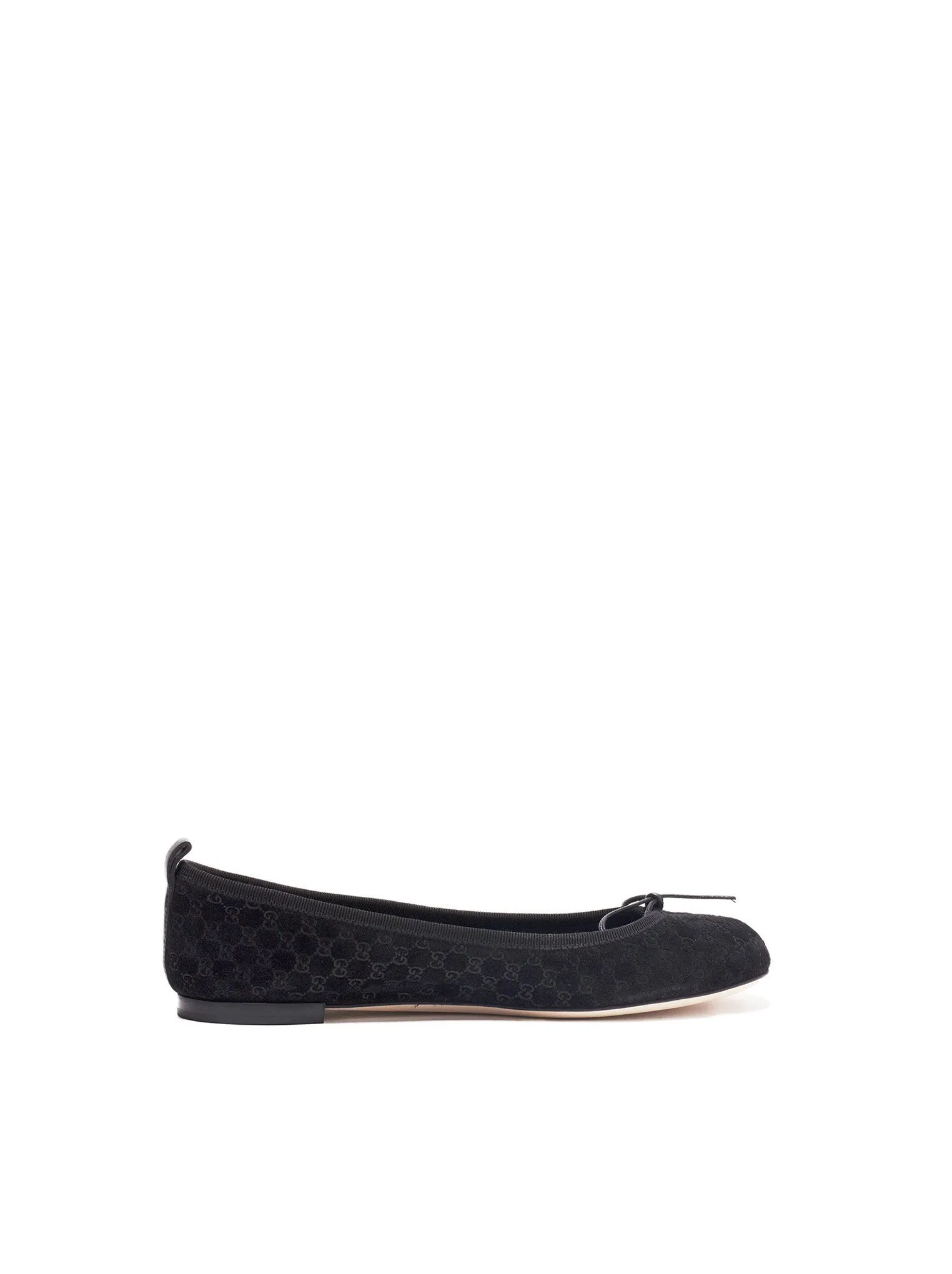 Microguccissima Suede Ballet Flat - Black