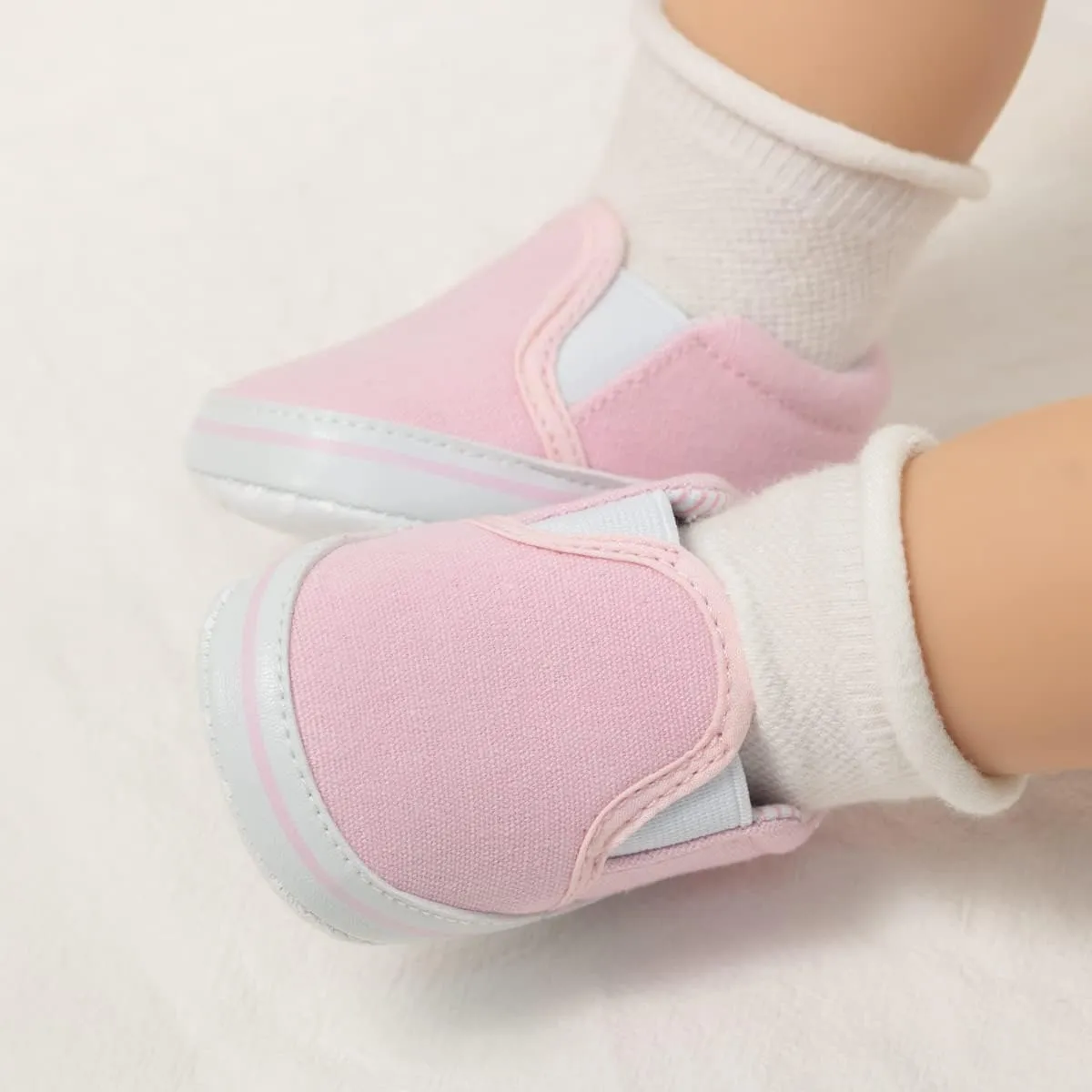 Morbido Infant Baby Boys Girls Canvas Sneaker Toddler Slip On Anti Skid Newborn First Walkers Candy Shoes for 0-18 Months