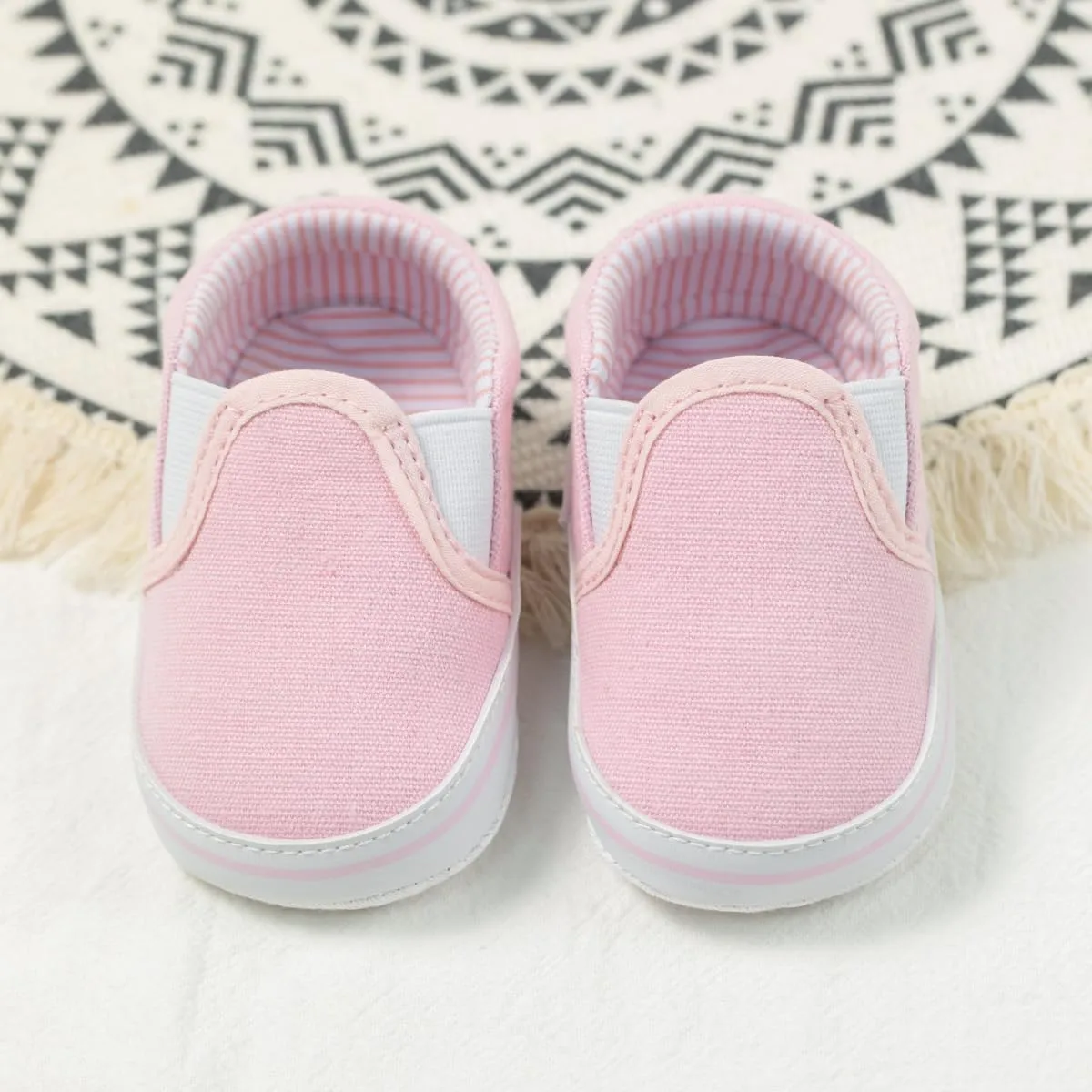 Morbido Infant Baby Boys Girls Canvas Sneaker Toddler Slip On Anti Skid Newborn First Walkers Candy Shoes for 0-18 Months