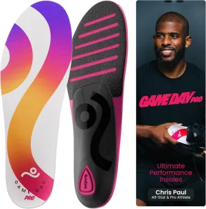 MOVE Game Day Pro- Ultimate Performance Sports Insoles for Basketball, Volleyball, Football, Tennis, Athletics, Baseball, Running, and Active Lifestyle. Extra Shock Absorption (M 8-8.5/WM 9.5-10)