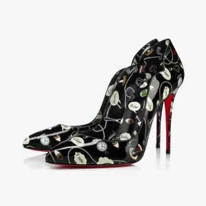 Multicolored Print Patent Leather Pump