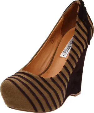 Naughty Monkey Women's Tight Rope Wedge Pump